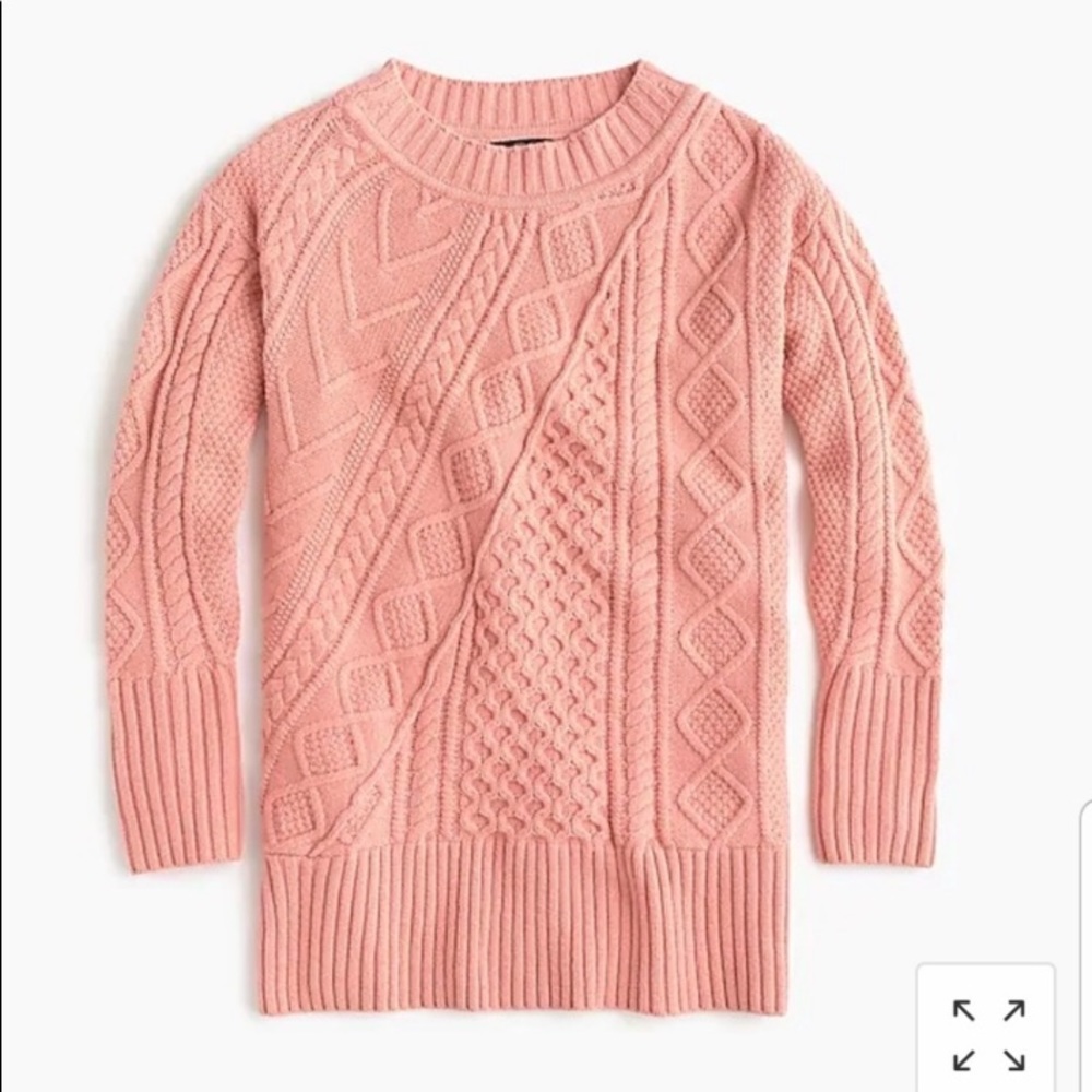 NWT JCREW PATCHWORK TUNIC SWEATER
